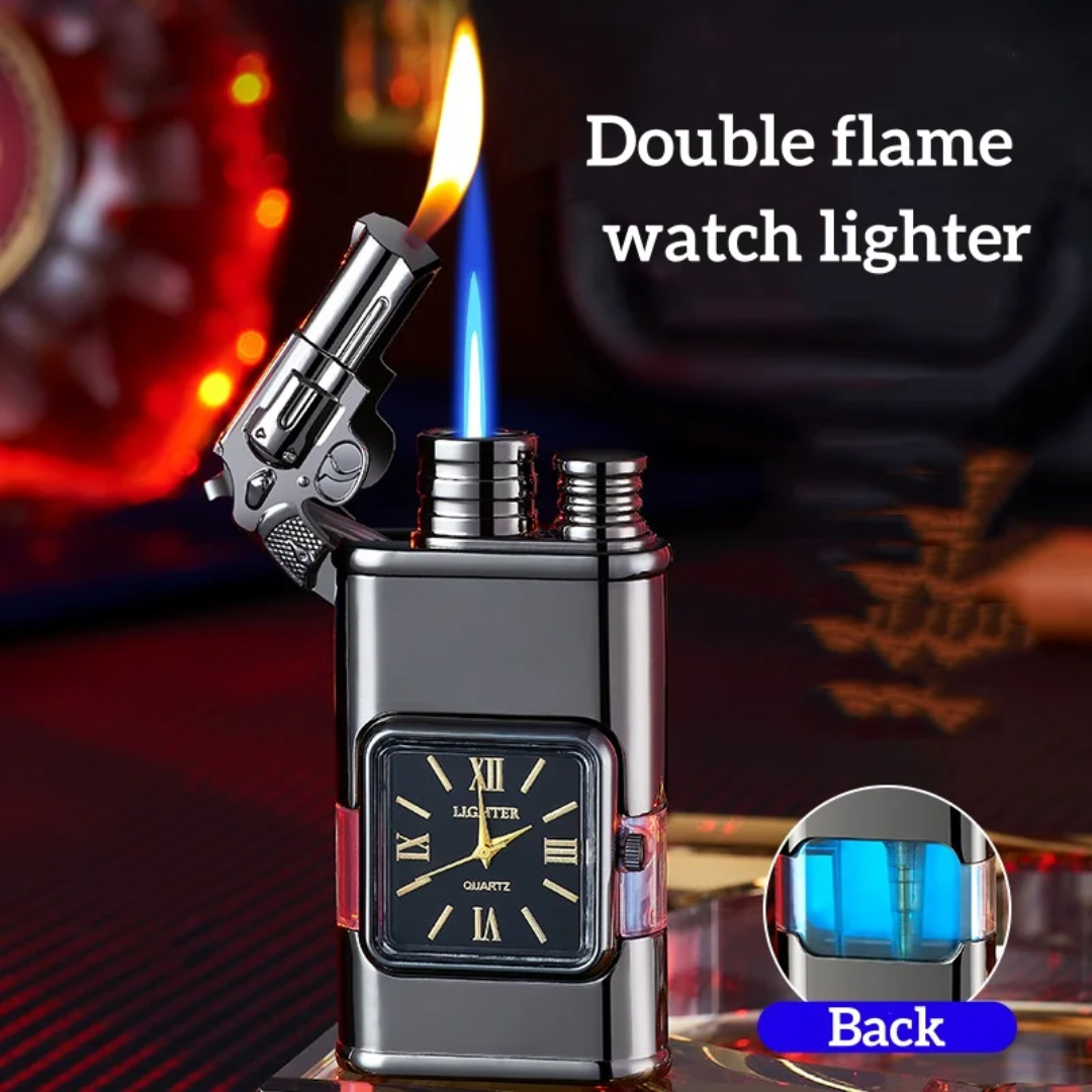 Double flame watch lighter