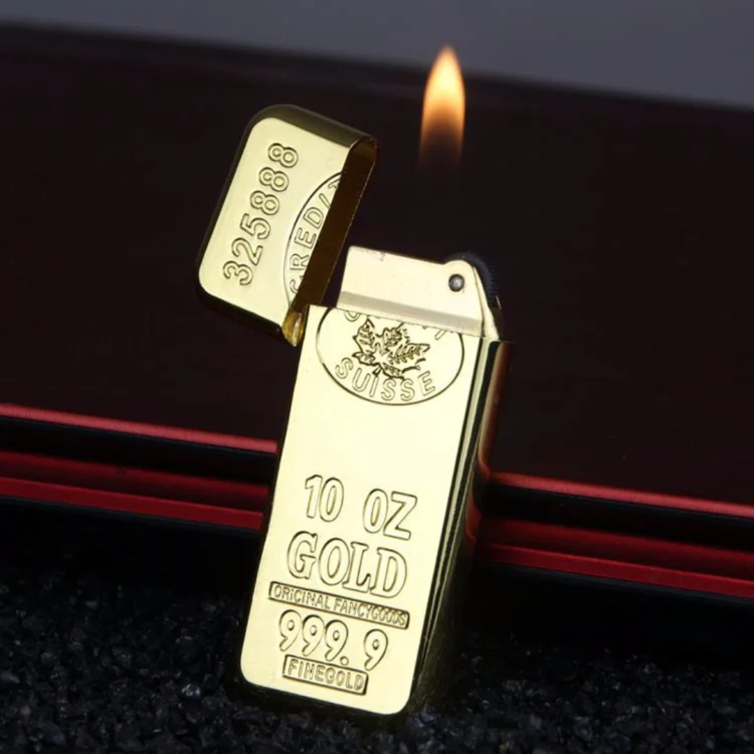 Gold bar shape lighter