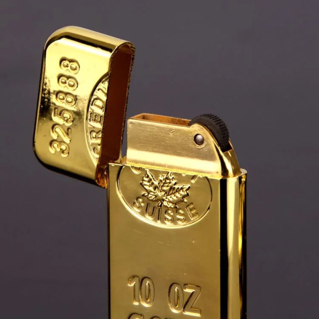 Gold bar shape lighter