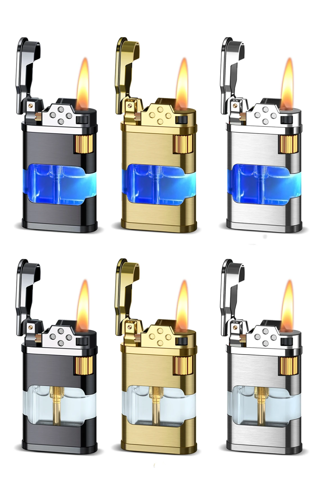 Visual window soft flame lighter